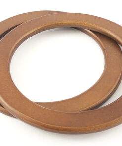 Manici in legno per borse M35 modello circolare, misura 16 cm. Confezione 2 pezzi.