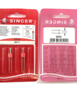 Aghi Singer Gemelli 80/4mm confezione da 2 aghi. Ogni blister contiene due aghi Singer doppi da 4mm.