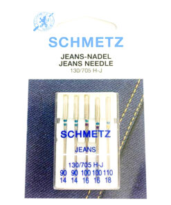 Aghi Schmetz per jeans per macchina da cucire in confezione di 5 pezzi misure assortite