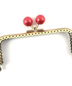 Clik Clak bronzo pallino 12,5 cm disponibile nelle versioni panna, bianco, bianco perla, rosso, nero. Ideale per chiusure borse, borselli, pochette e portamonete