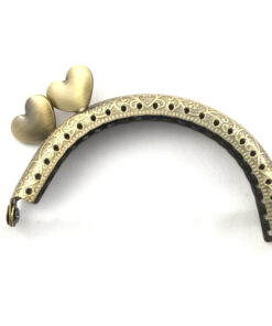 Clik Clak bronzo cuore 8,5 cm disponibile nelle versioni bronzo e argento. Ideale per chiusure borse, borselli, pochette e portamonete