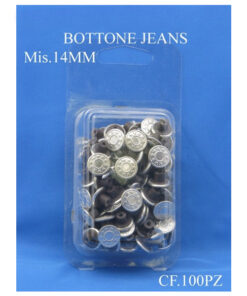 Bottoni automatici Jeans misura 14 mm confezione 100 pezzi